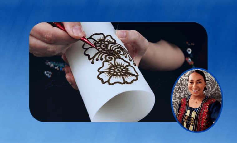 Decorate a Henna Candle