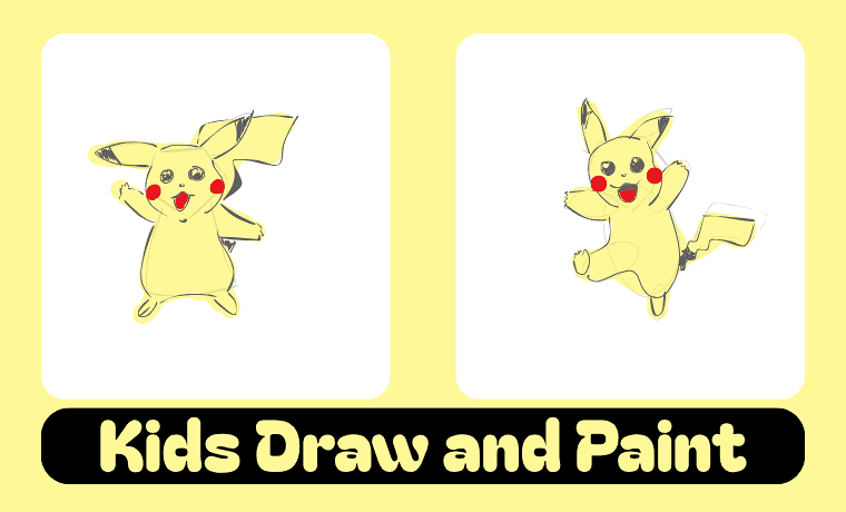 Kids Draw and Paint - Pikachu