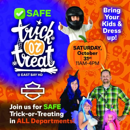 Truco o trato seguro en East Bay Harley-Davidson