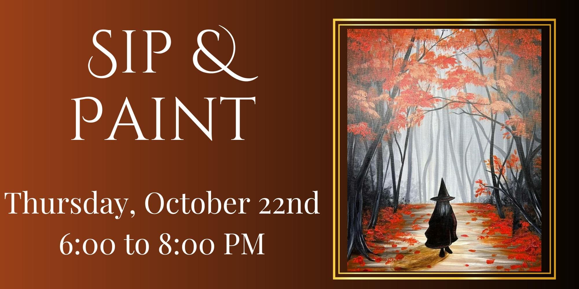 Halloween sip and paint at Wood Family Vineyards