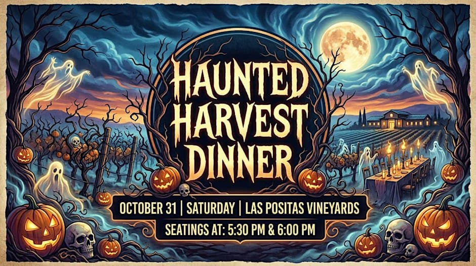 Haunted Harvest dinner at Las Positas Vineyards