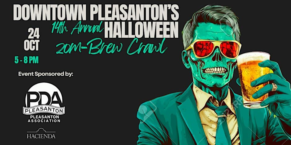 Zom-Brew Crawl: Halloween beer walk in downtown Pleasanton